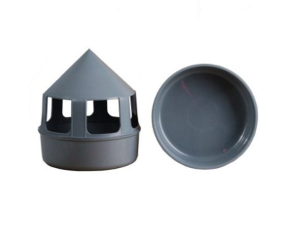 Grit feeder zwart met compartiment