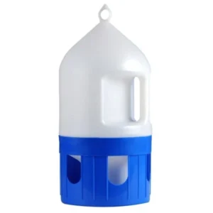 Drinkbak met hendel 7L wit & blauw