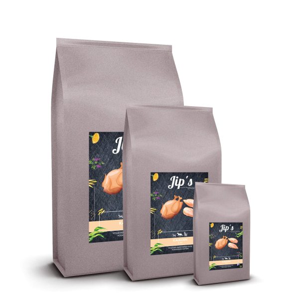 Jip's kattenvoer kalkoen en kip - 300 en 1500 Gram