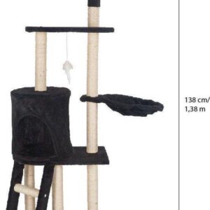 Topmast krabpaal SARA zwart